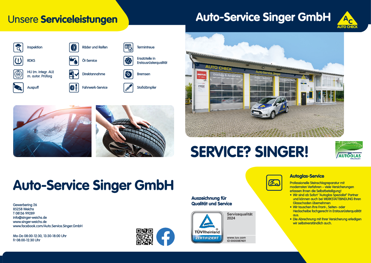 Werkstattprospekt von Auto-Service Singer Bild von Werkstattprospekt von Auto-Service Singer